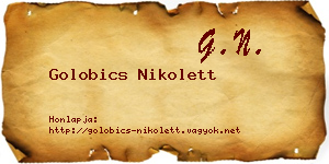 Golobics Nikolett névjegykártya